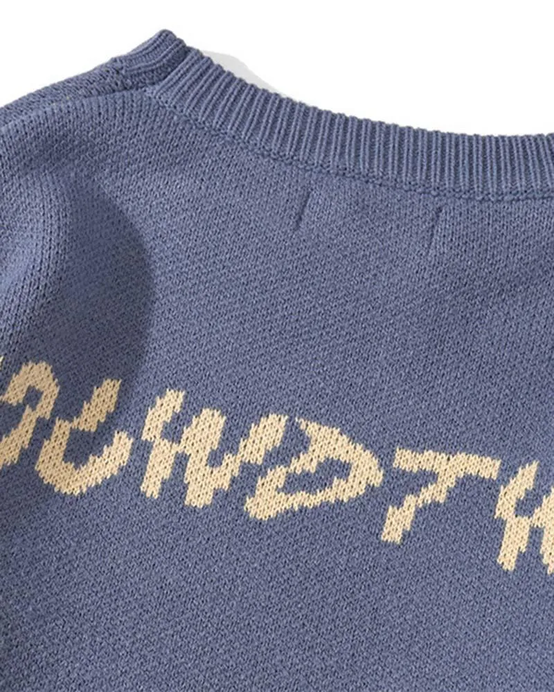 Butterfly Pattern Oversized Sweater