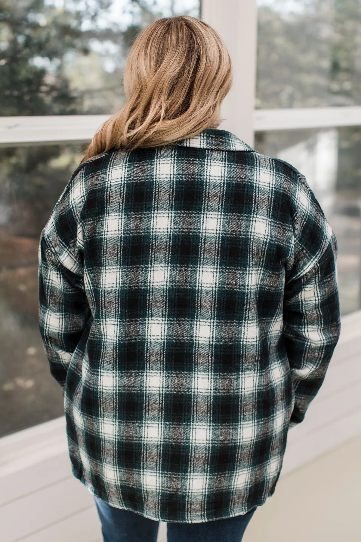 Campfire Nights Plaid Jacket- Black & Green
