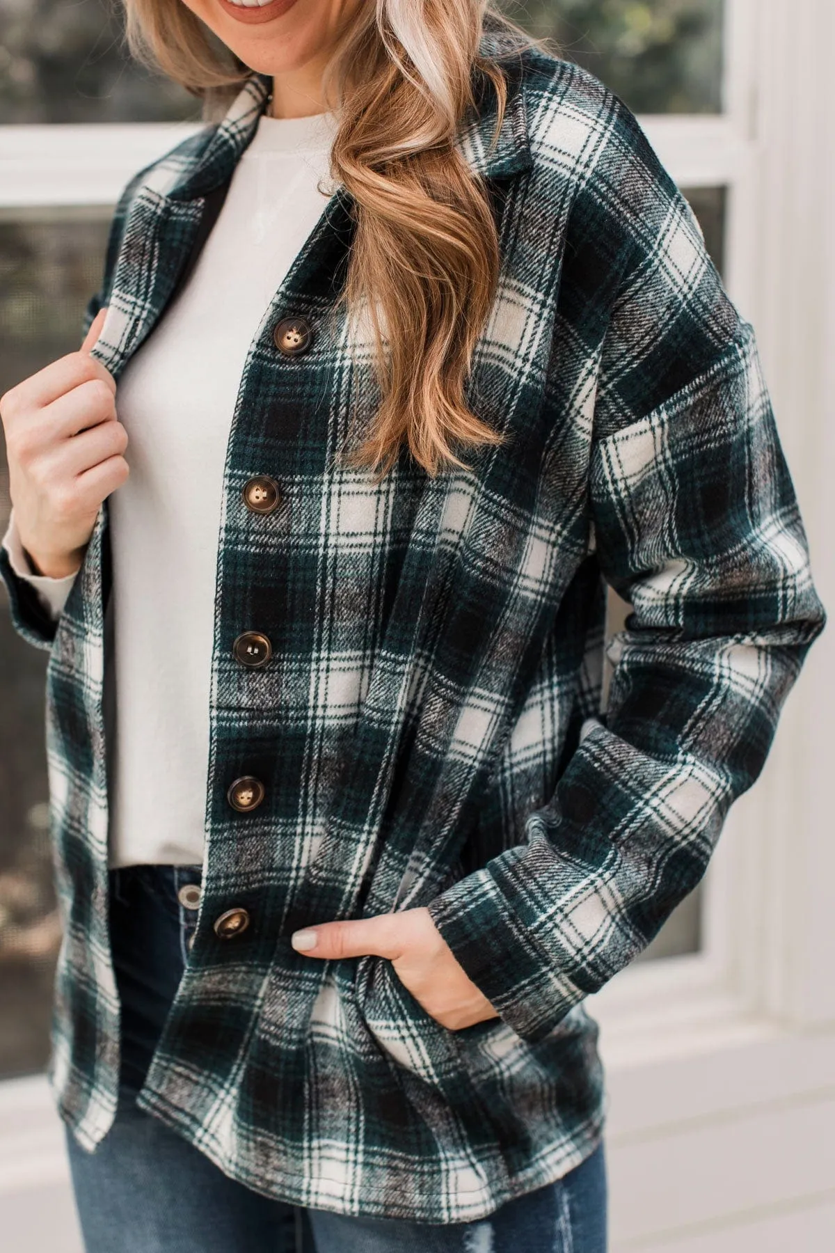 Campfire Nights Plaid Jacket- Black & Green
