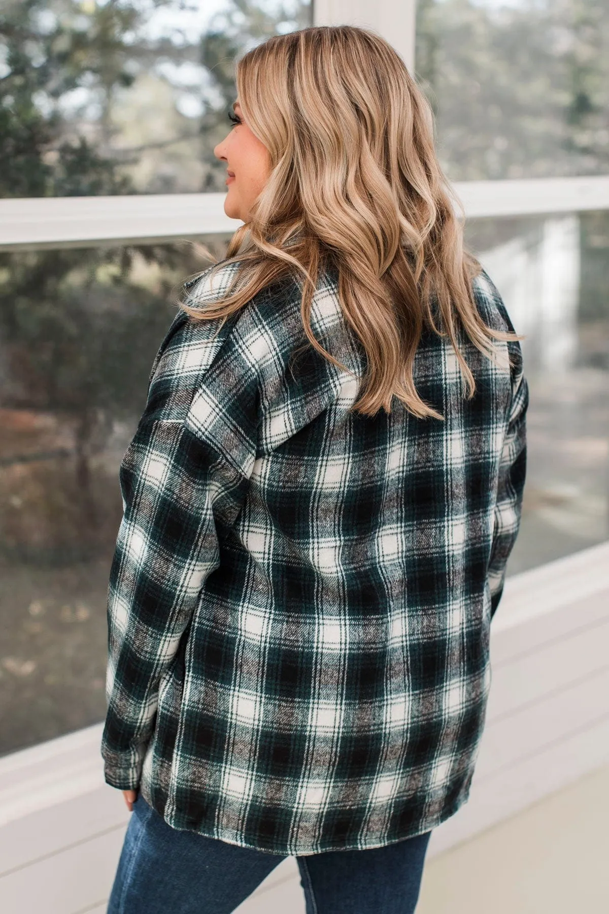 Campfire Nights Plaid Jacket- Black & Green