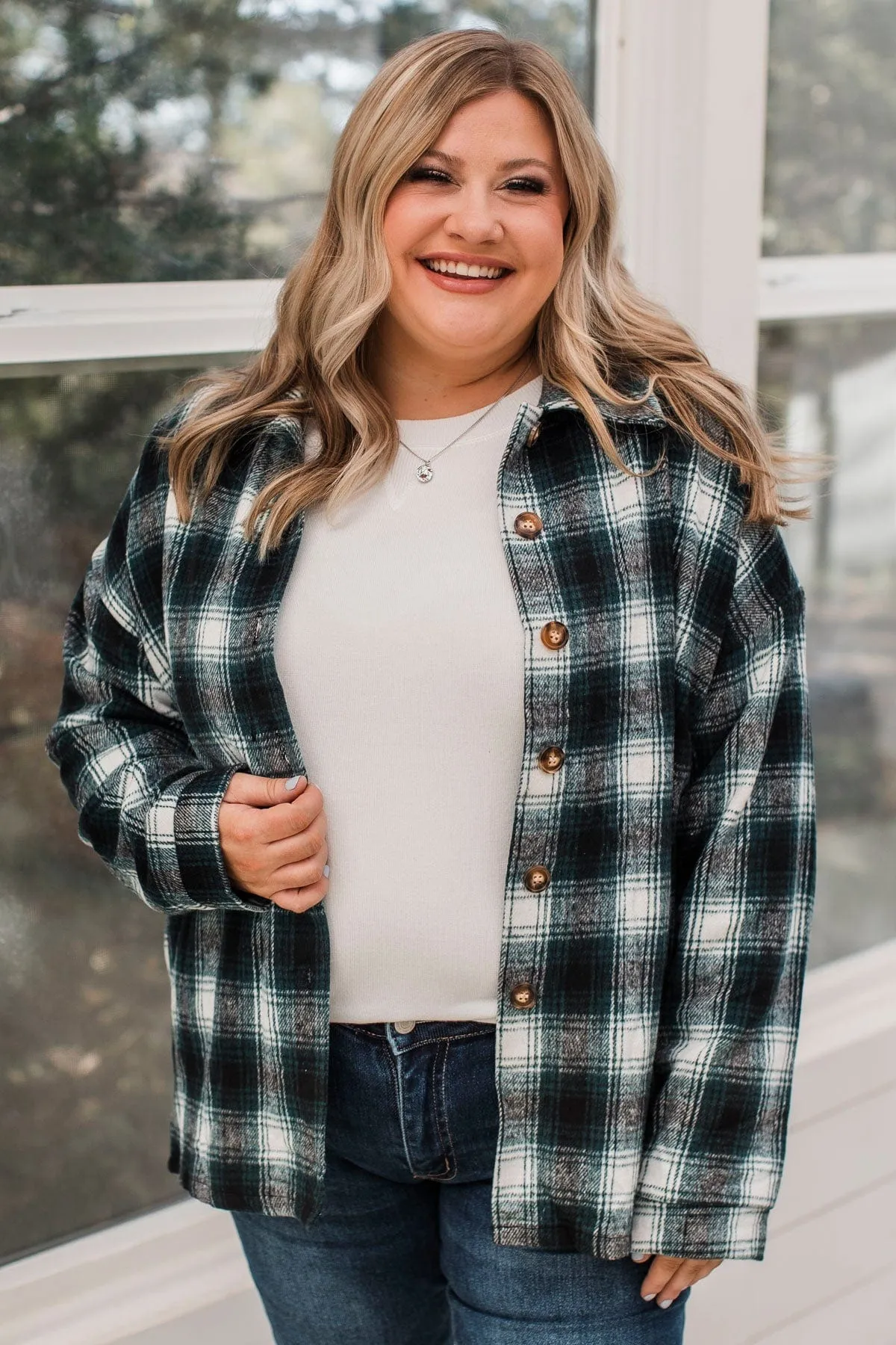 Campfire Nights Plaid Jacket- Black & Green