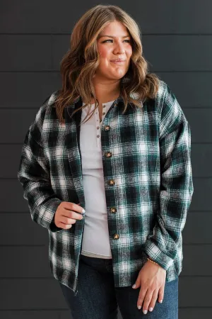Campfire Nights Plaid Jacket- Black & Green