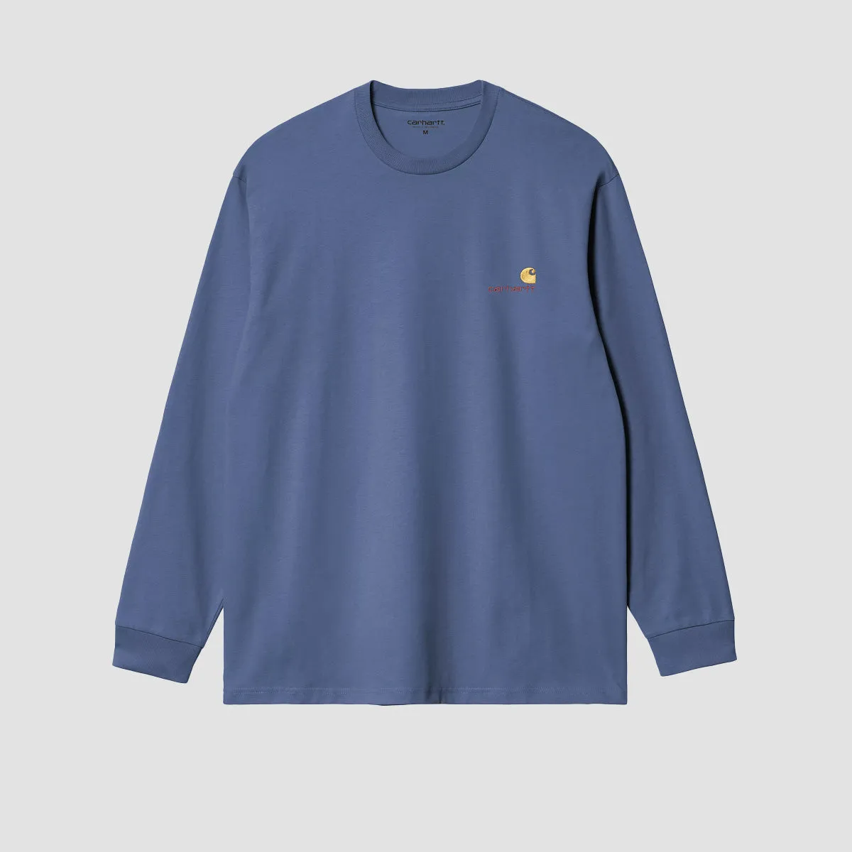 Carhartt WIP American Script Longsleeve T-Shirt Blue Iris