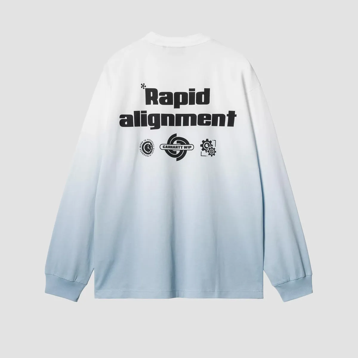 Carhartt WIP Light Work Longsleeve T-Shirt White/Bluebird Dip Dye
