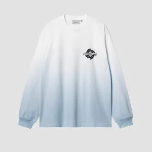 Carhartt WIP Light Work Longsleeve T-Shirt White/Bluebird Dip Dye