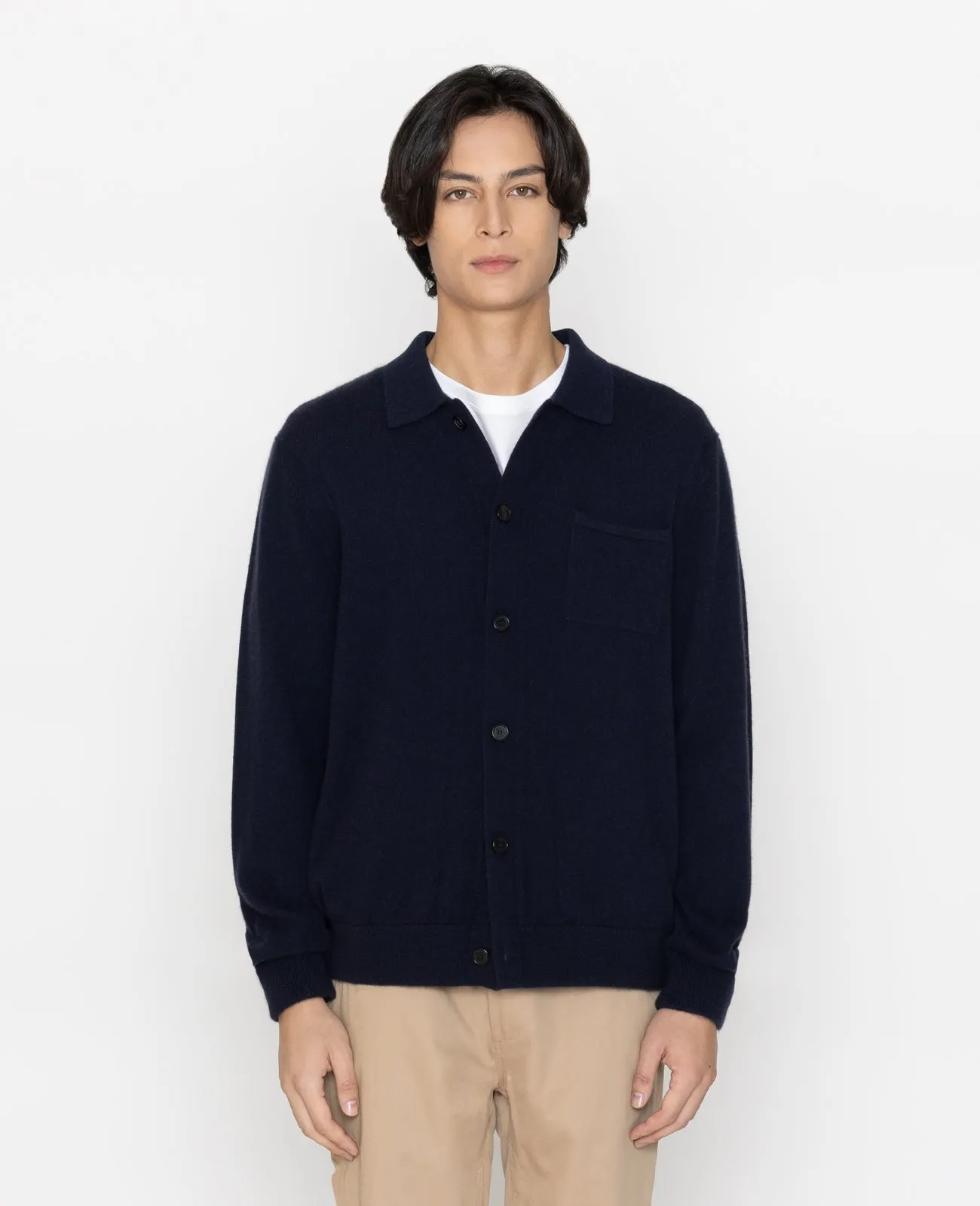 Cashmere Collar Cardigan