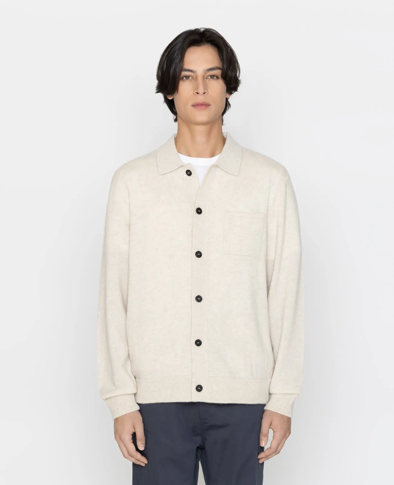 Cashmere Collar Cardigan