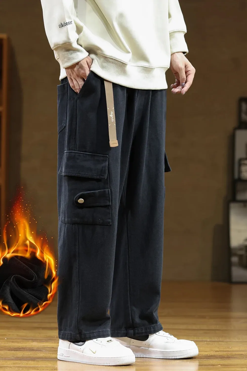Casual Long Straight Cargo Men Pants