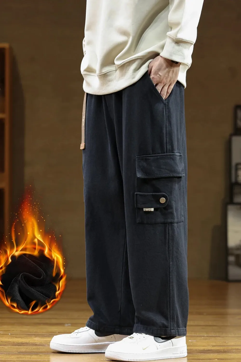Casual Long Straight Cargo Men Pants