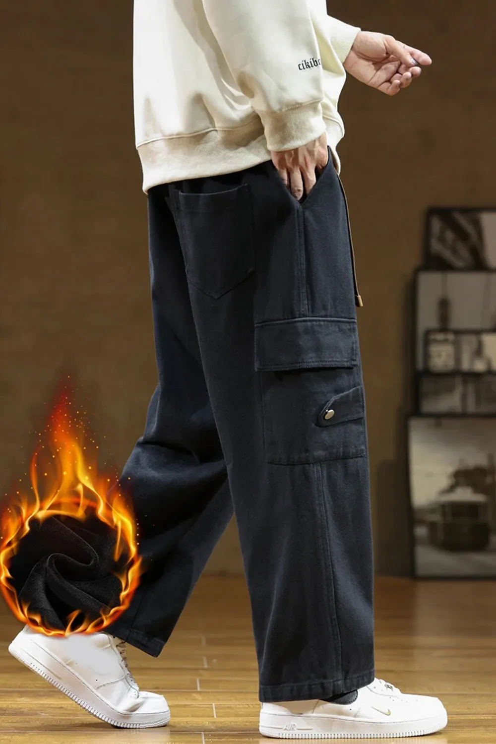 Casual Long Straight Cargo Men Pants