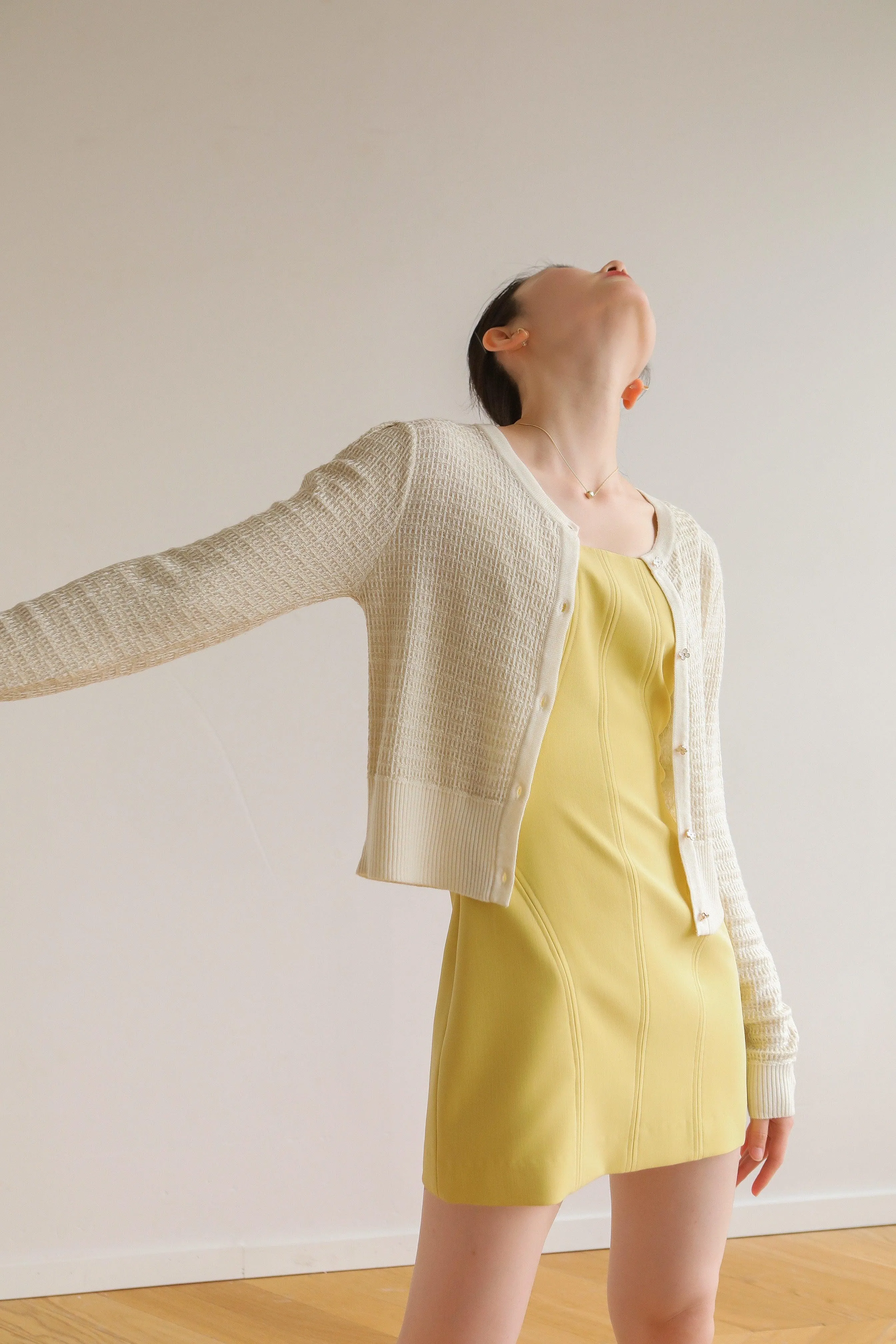 Charlee Wool Blend Cardigan - Beige