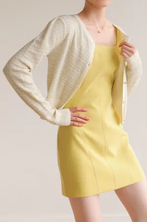 Charlee Wool Blend Cardigan - Beige