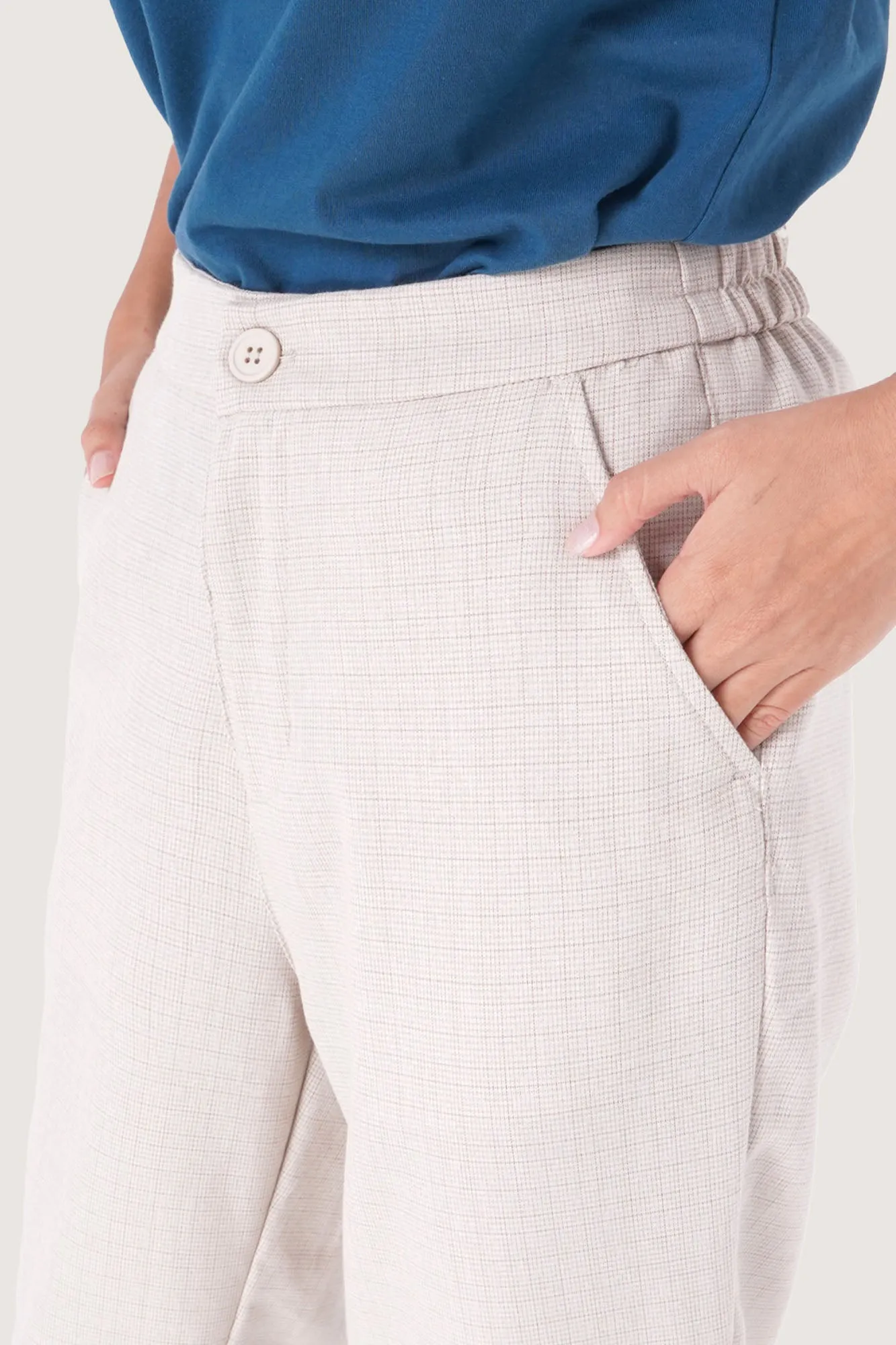 Checkered Ankle Length Cozy Pants