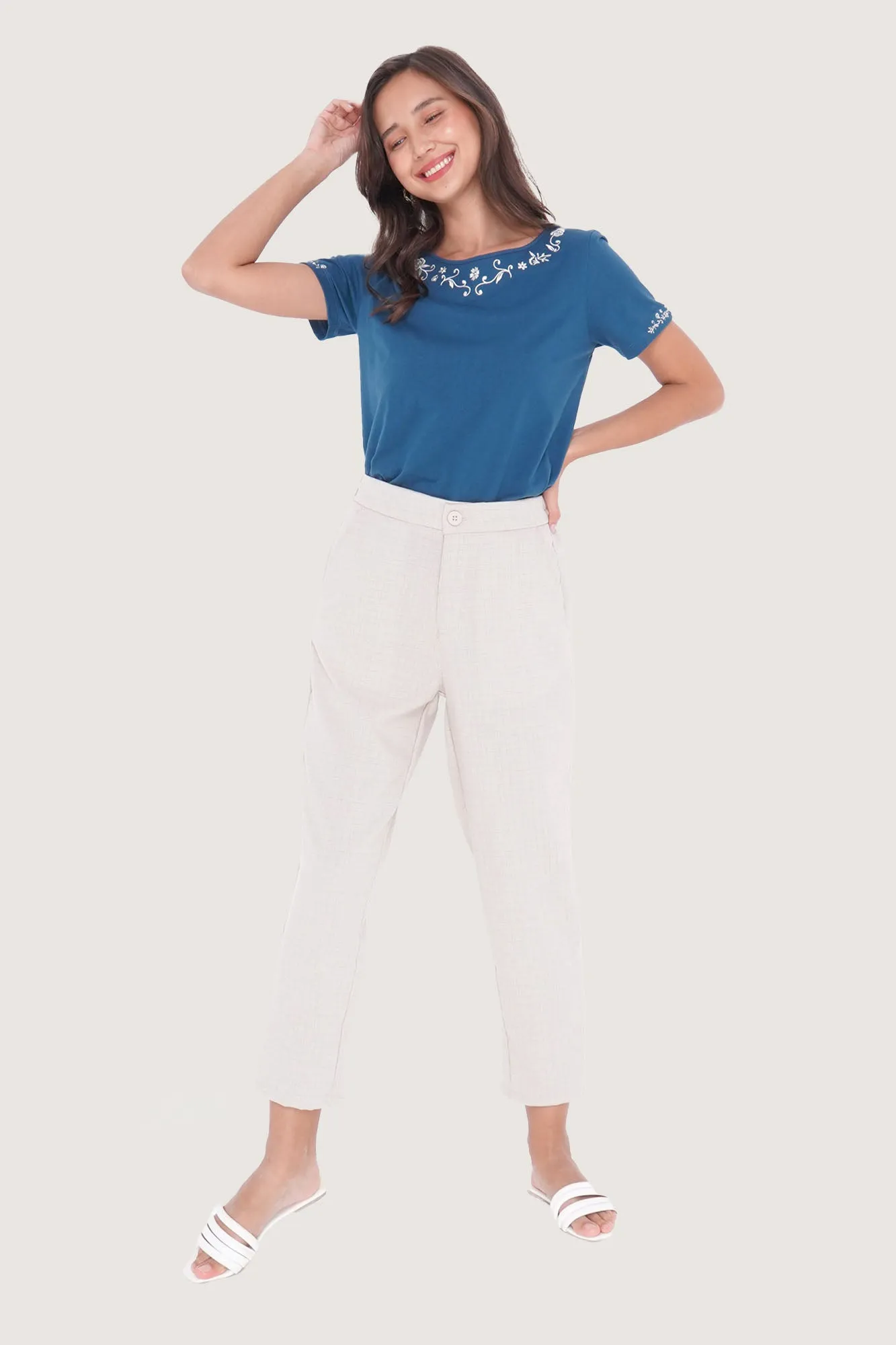 Checkered Ankle Length Cozy Pants
