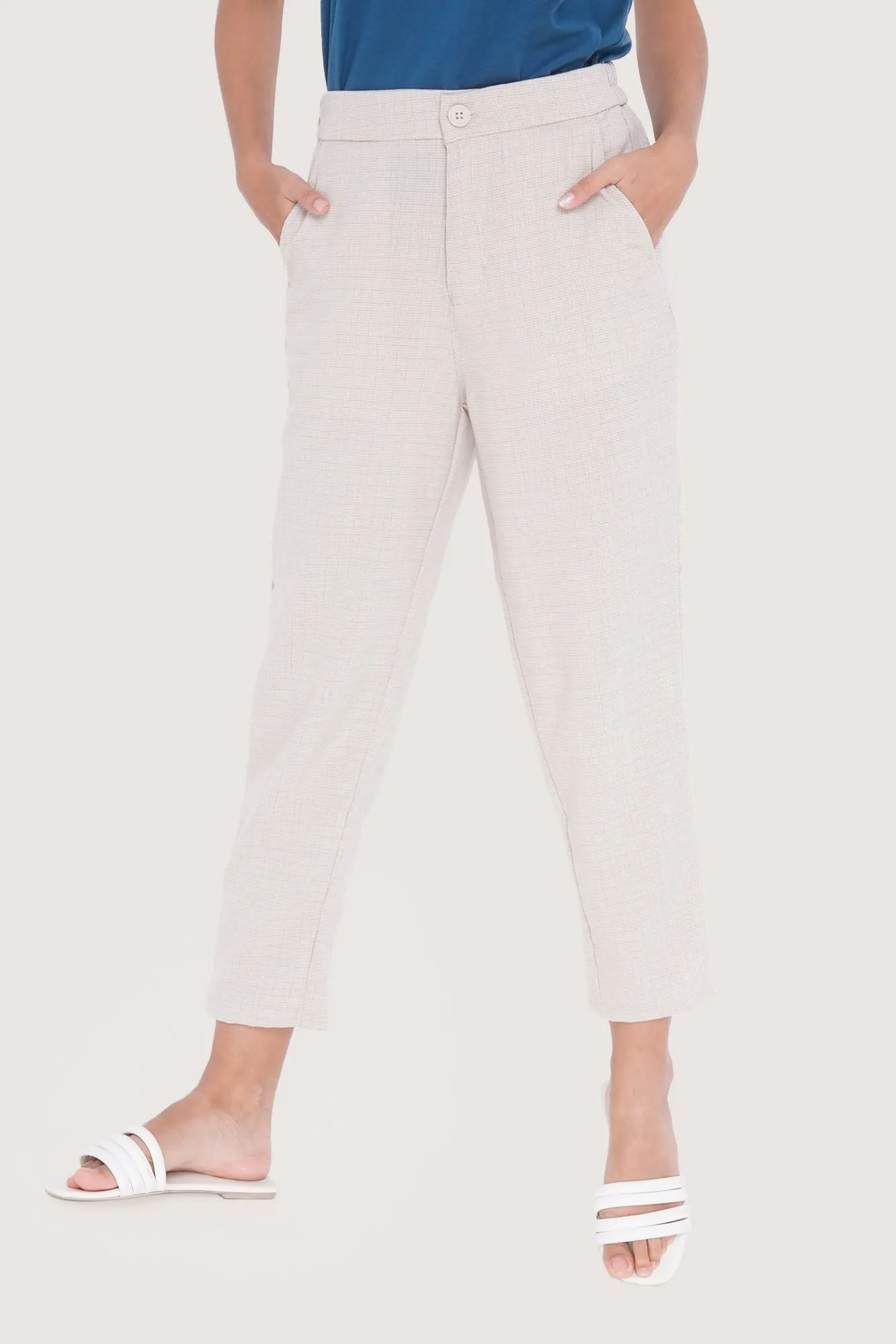 Checkered Ankle Length Cozy Pants