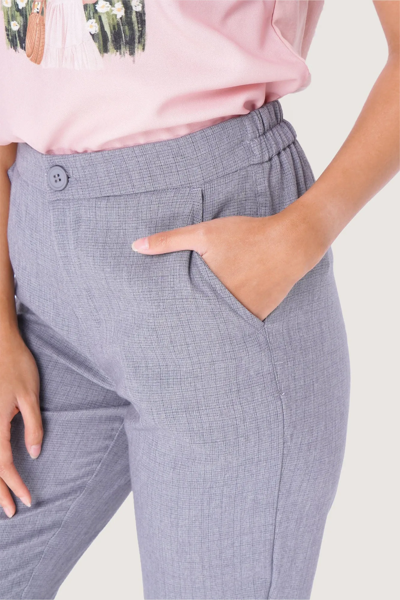 Checkered Ankle Length Cozy Pants