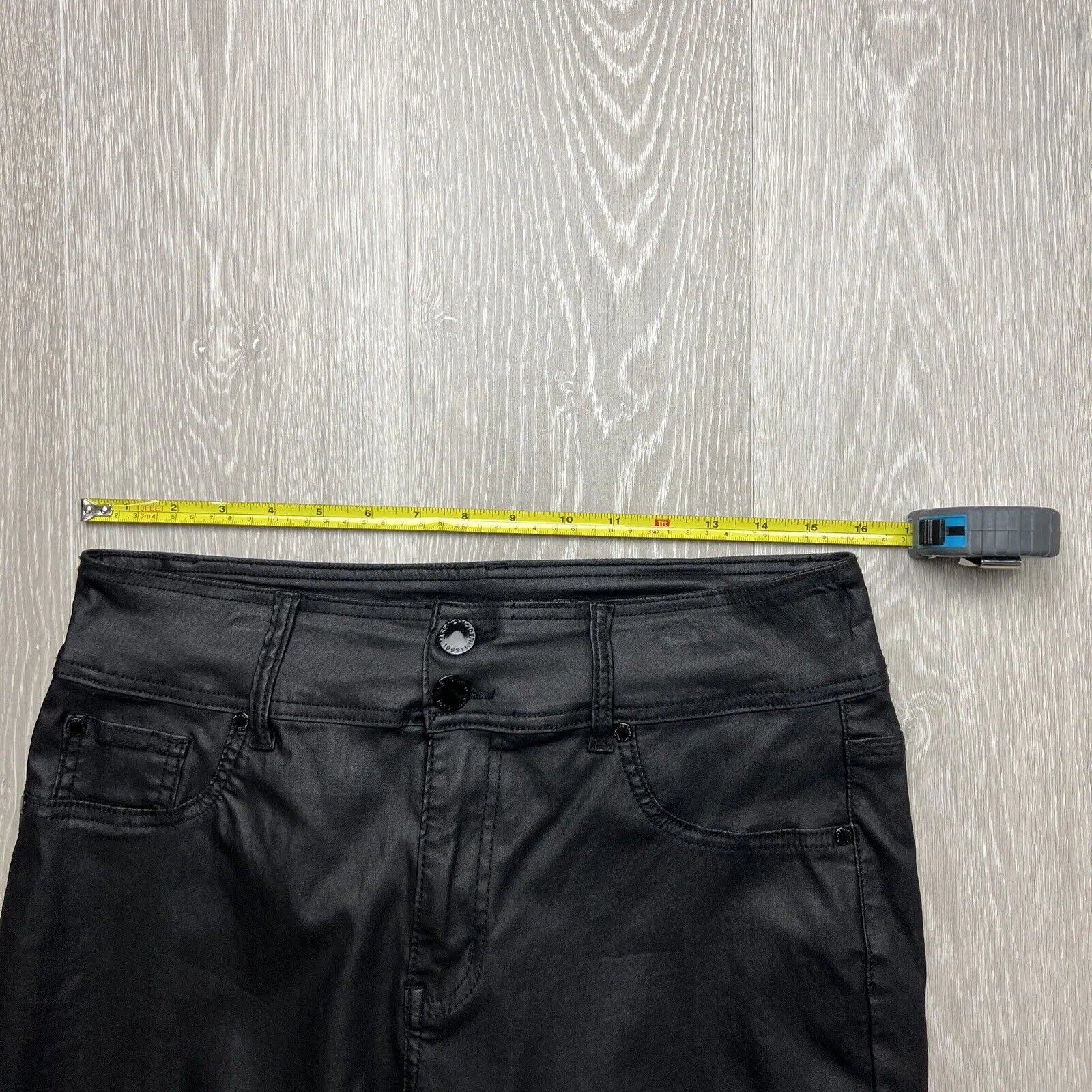 City Chic Womens Faux Leather Skylar Skinny High Rise Stretch Pants Size 14S