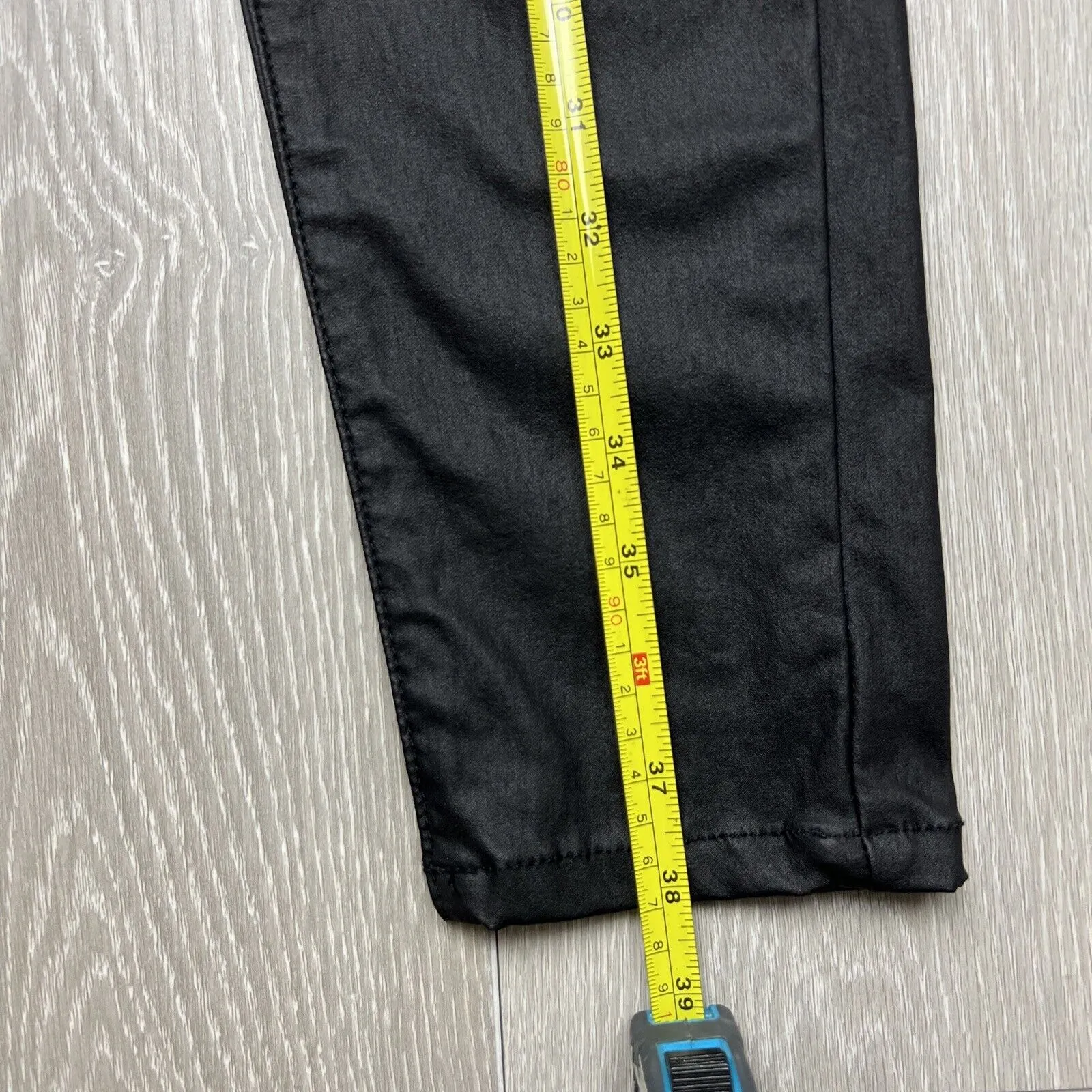 City Chic Womens Faux Leather Skylar Skinny High Rise Stretch Pants Size 14S
