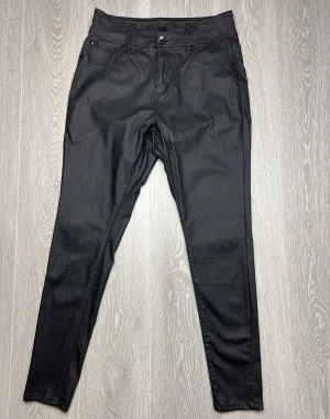 City Chic Womens Faux Leather Skylar Skinny High Rise Stretch Pants Size 14S