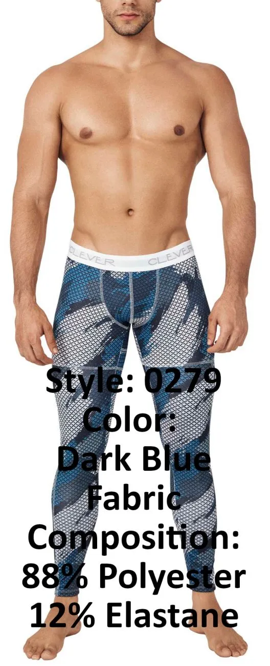 Clever 0279 Enigmatic Athletic Pants Dark Blue