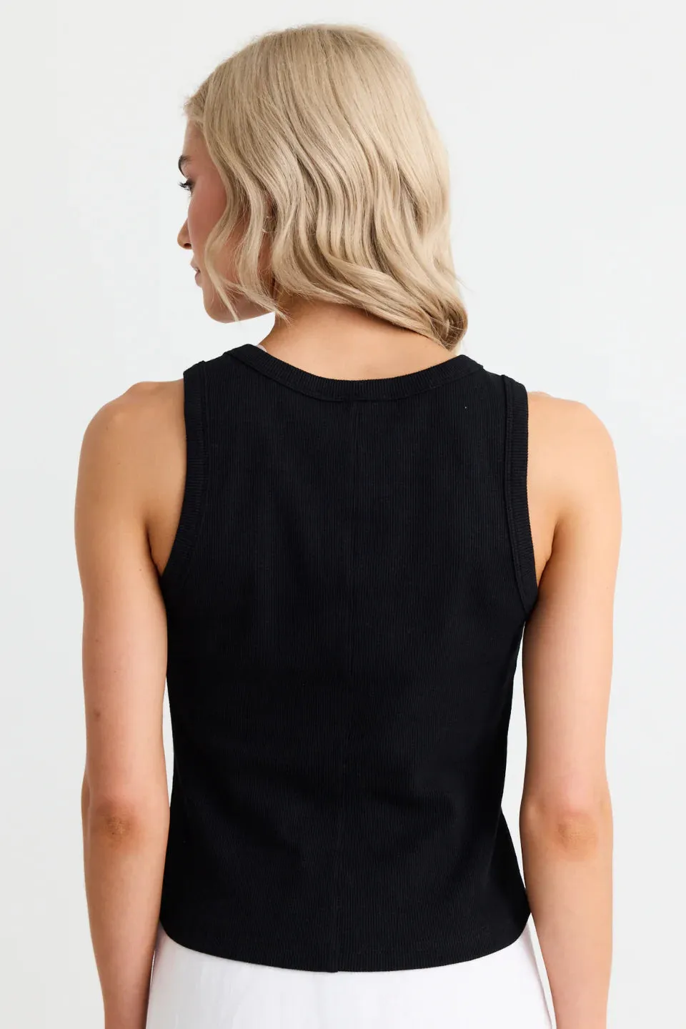 Cobble Cutaway Tank Black