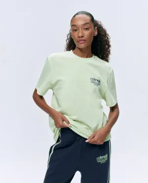 Community Spirit Short Sleeve Oversized T-shirt - Mint Green/Navy Blue
