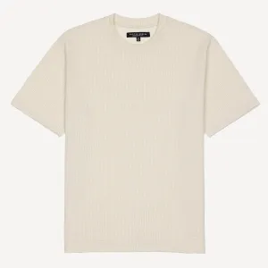 Cool Knit Seersucker Relaxed Tee - Silver Green / White Stripe