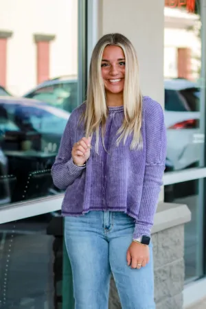 Couldn't Have Loved You More Mineral Wash Top in Purple