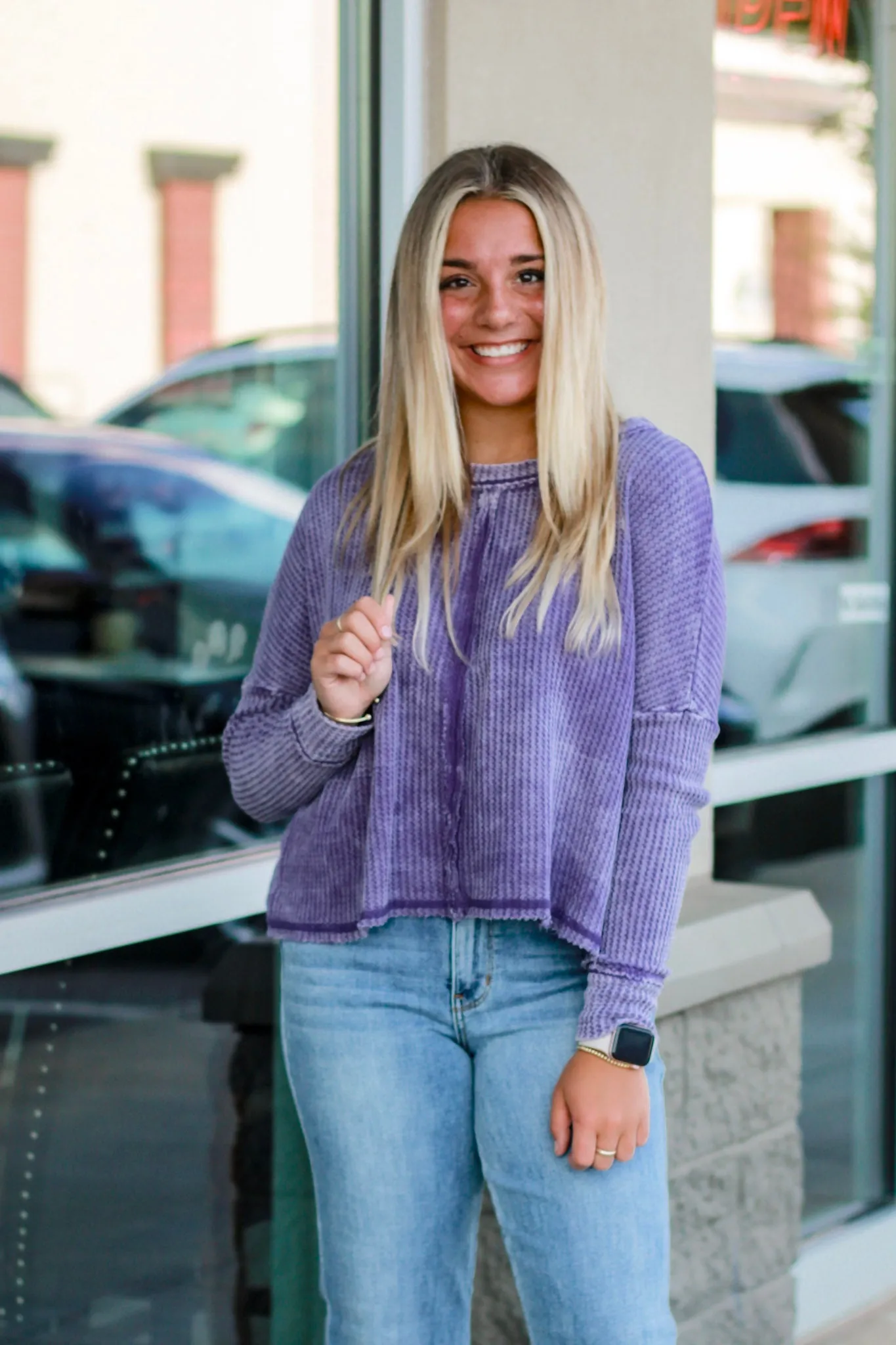 Couldn't Have Loved You More Mineral Wash Top in Purple
