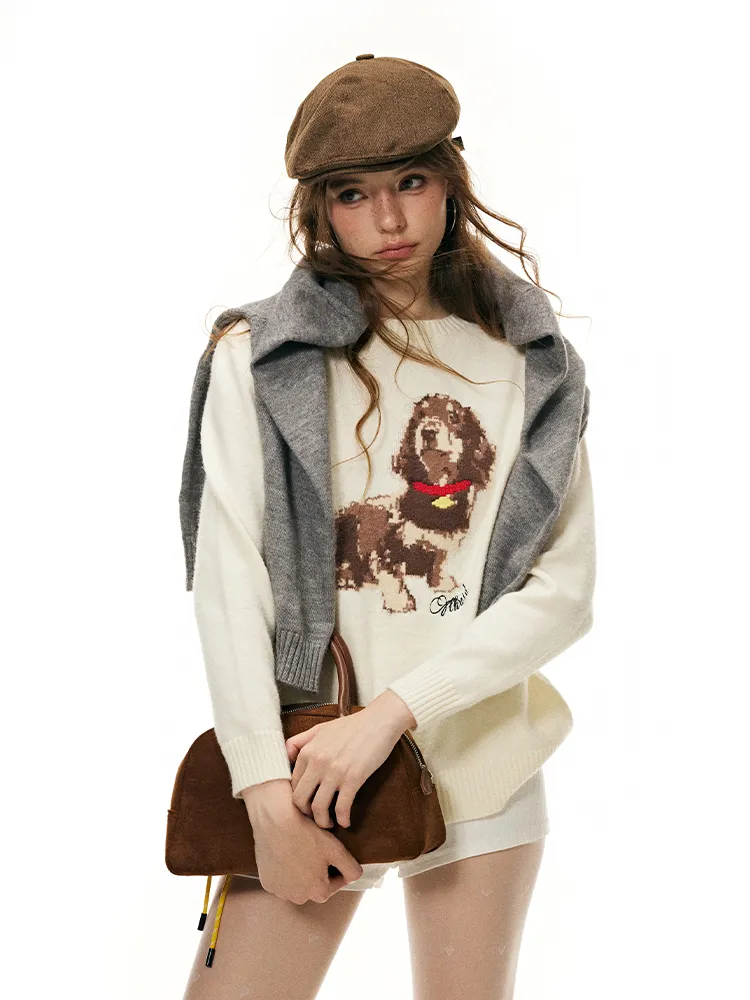 Cozy Puppy Knit Sweater