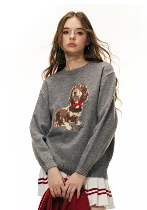 Cozy Puppy Knit Sweater