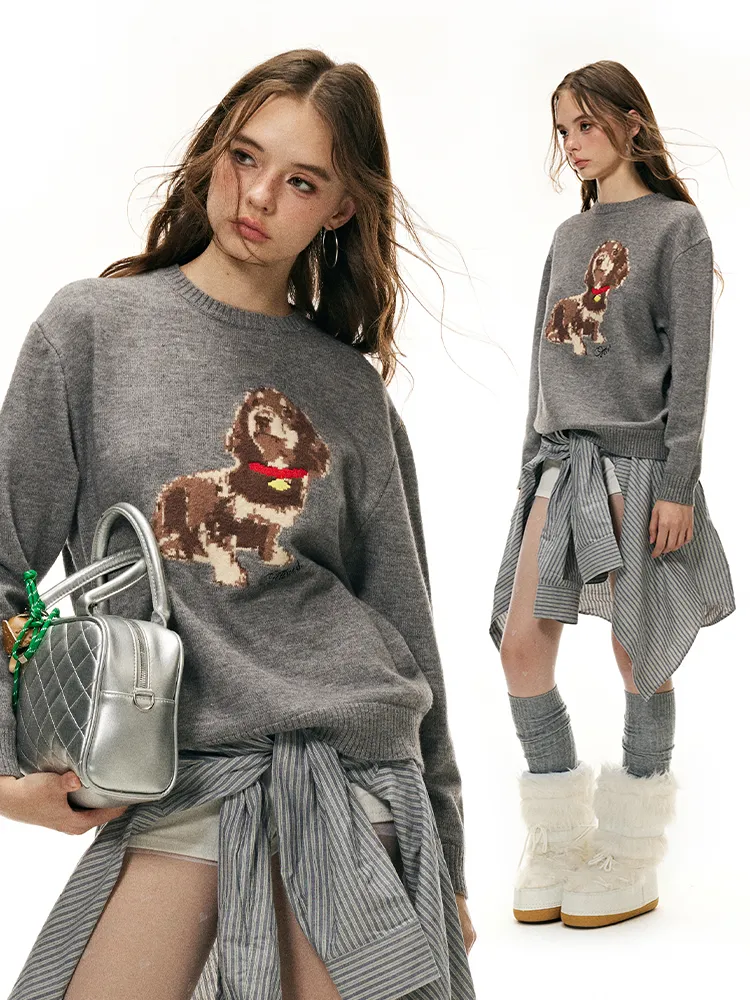 Cozy Puppy Knit Sweater