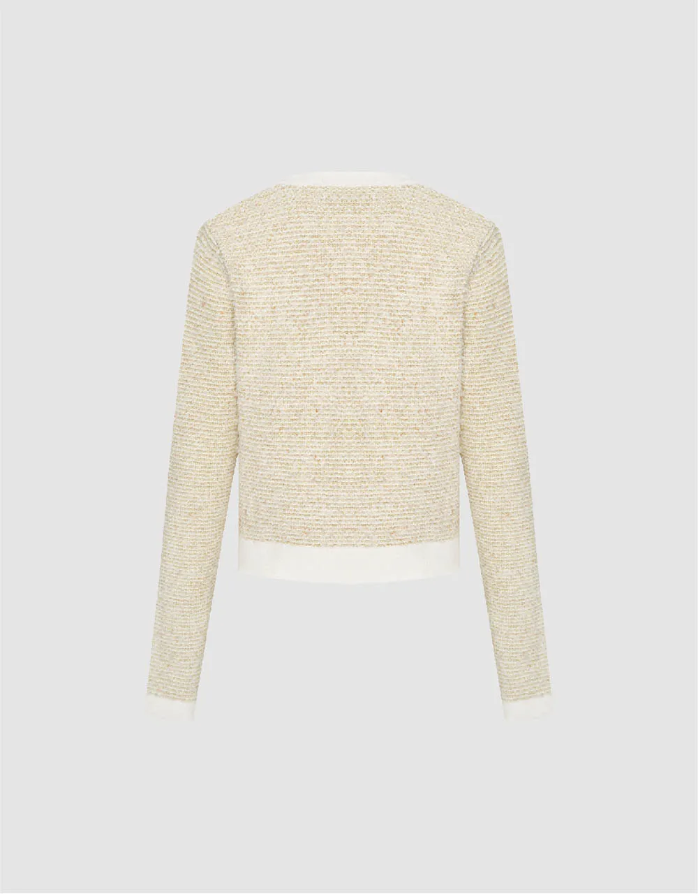 Crew Neck Knitted Cardigan