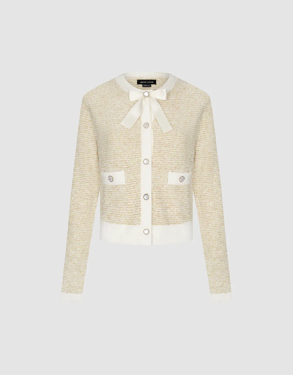 Crew Neck Knitted Cardigan