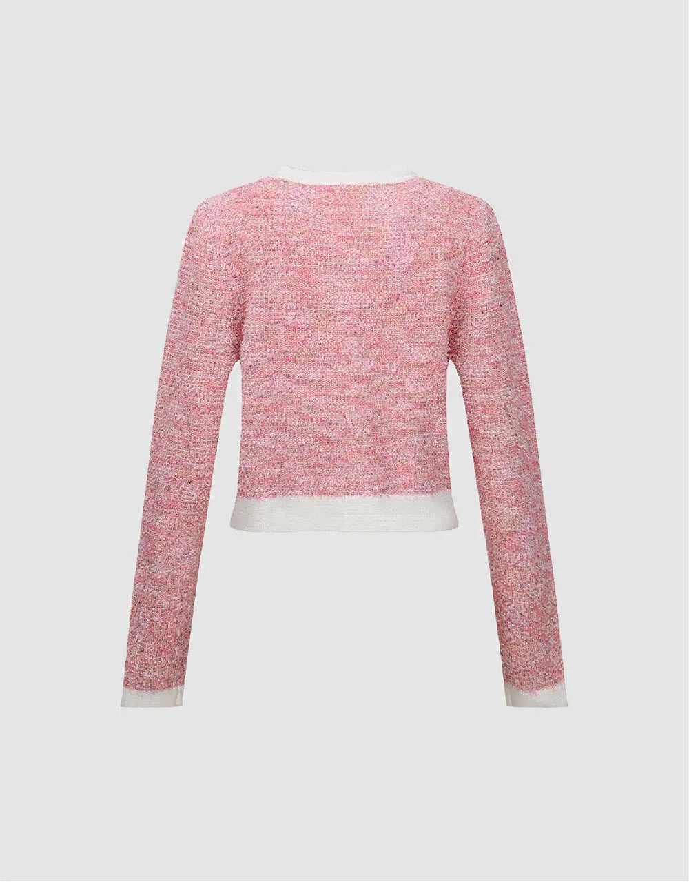 Crew Neck Knitted Cardigan
