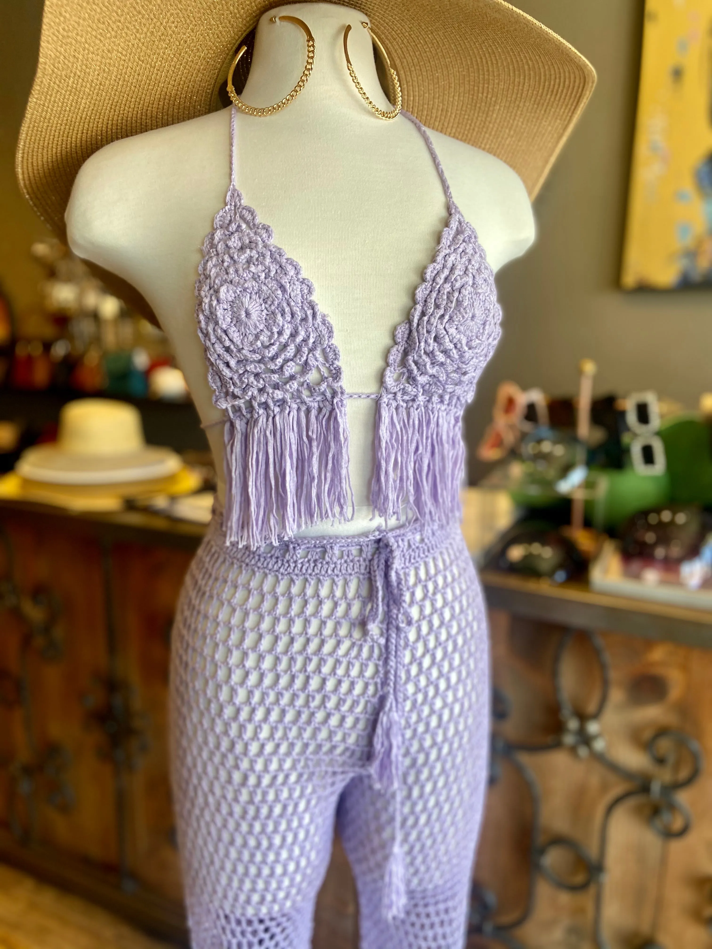 Crochet Bra & Pants Set FINAL SALE