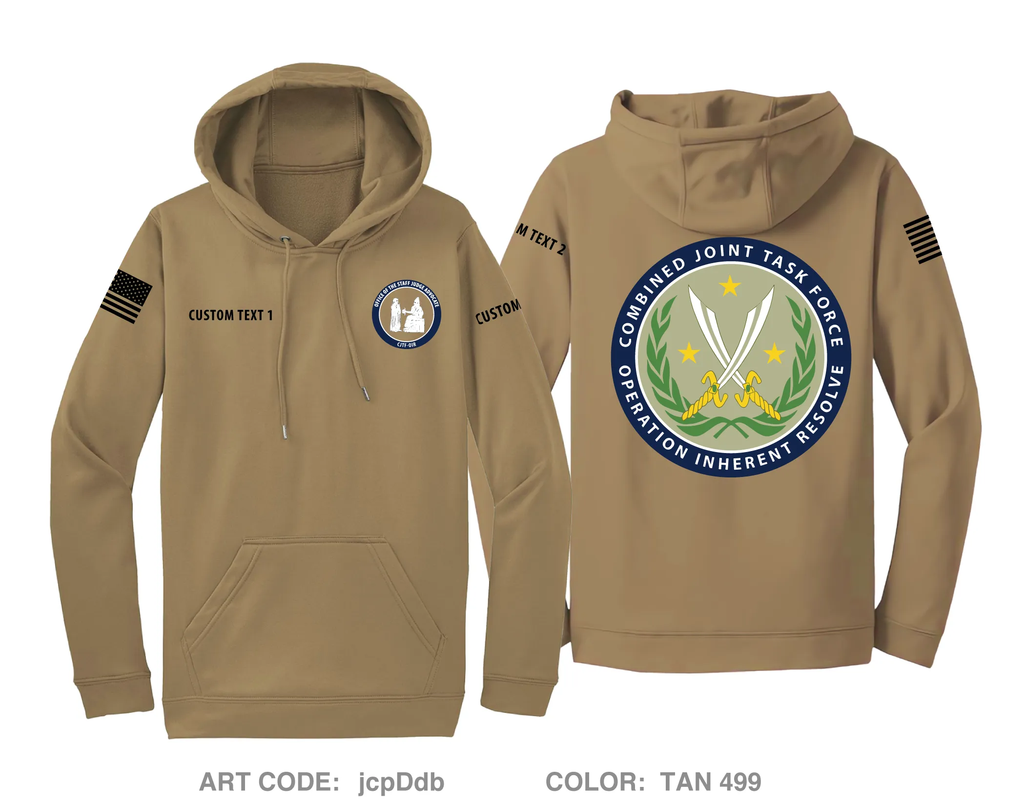 CUSTOM OSJA CJTF-OIR Hi-Tech Performance Hoodie - jcpDdb