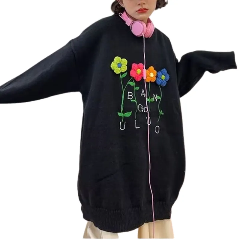 Cute 3D Flower Letter Sweatshirt
