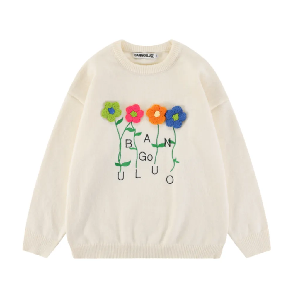 Cute 3D Flower Letter Sweatshirt