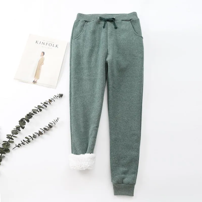 Damen Lang Dicke Hosen Winter  Plüschhose