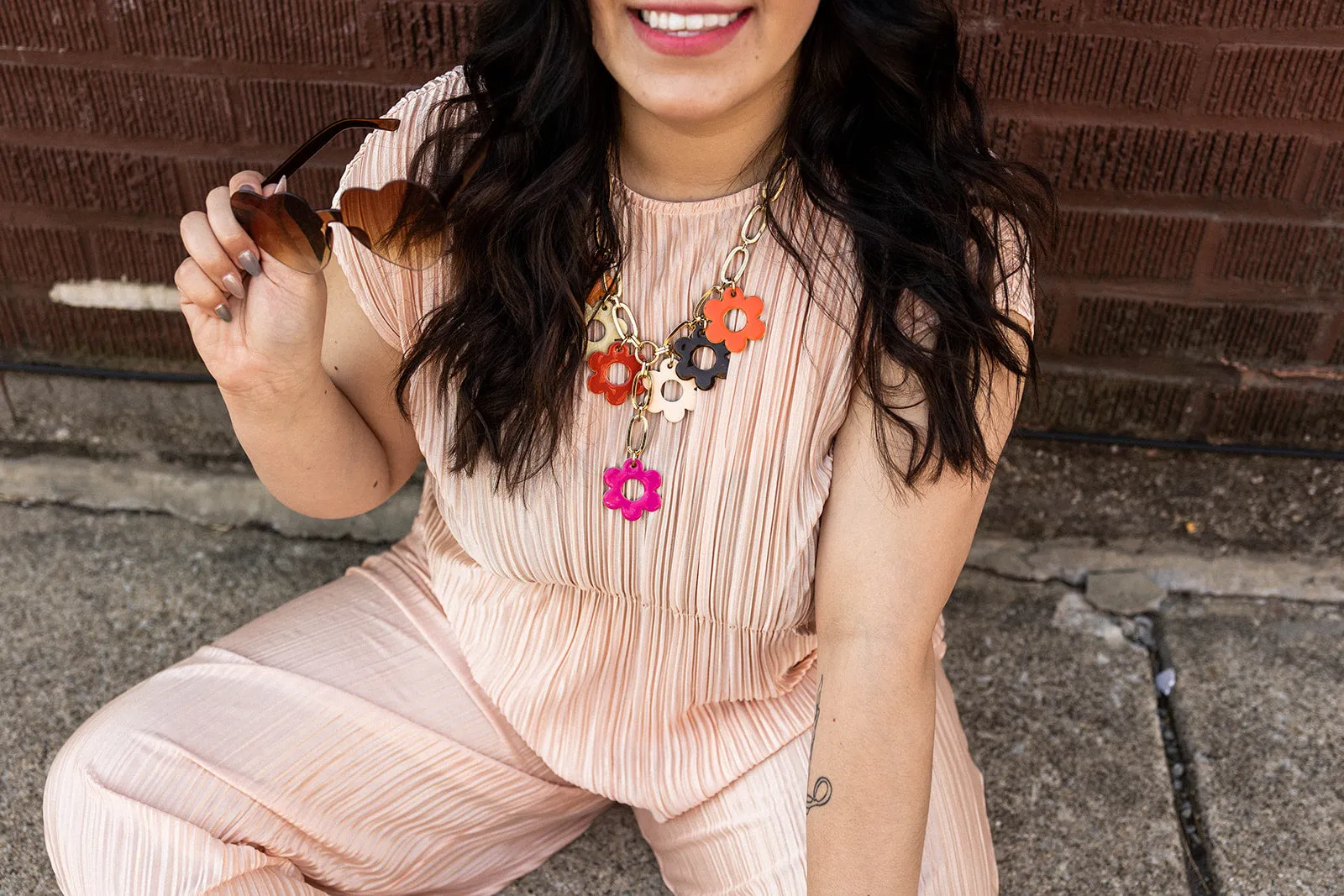 darcy short sleeve in peach