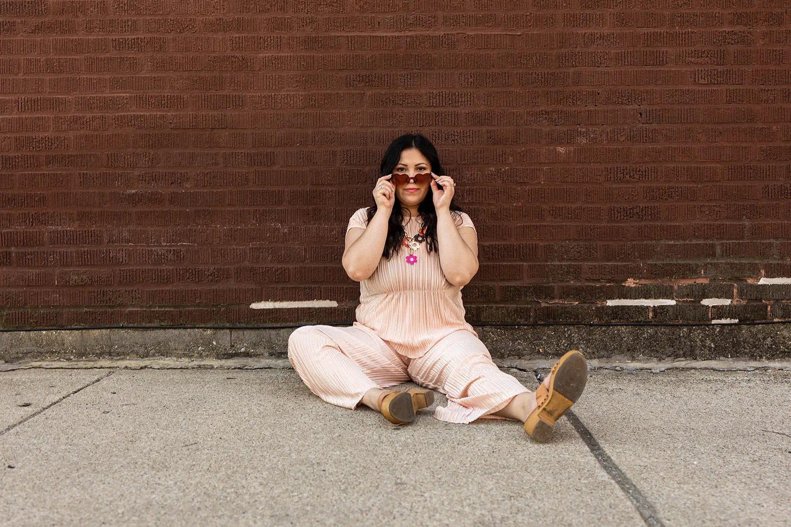 darcy short sleeve in peach