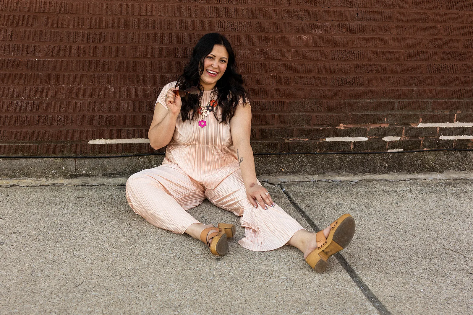 darcy short sleeve in peach