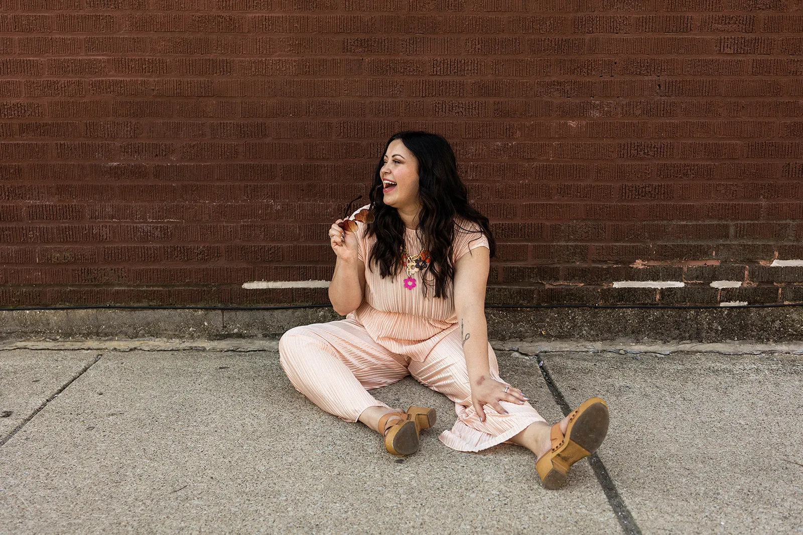darcy short sleeve in peach