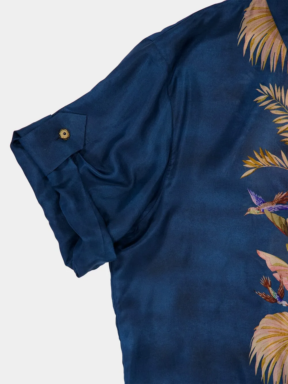 Dark Blue Palm Floral Ascension Shirt