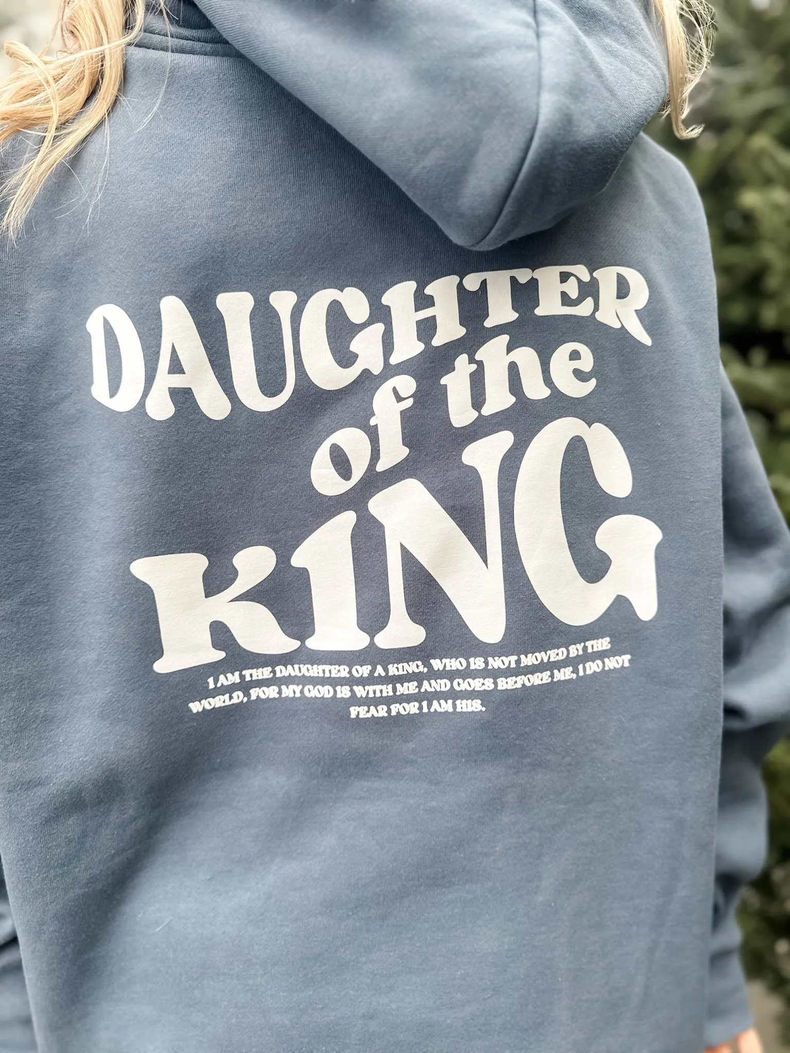 Daughter of the King Hoodie - Dusty Blue