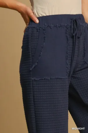 Deandre Quilted Pants - Midnight Blue