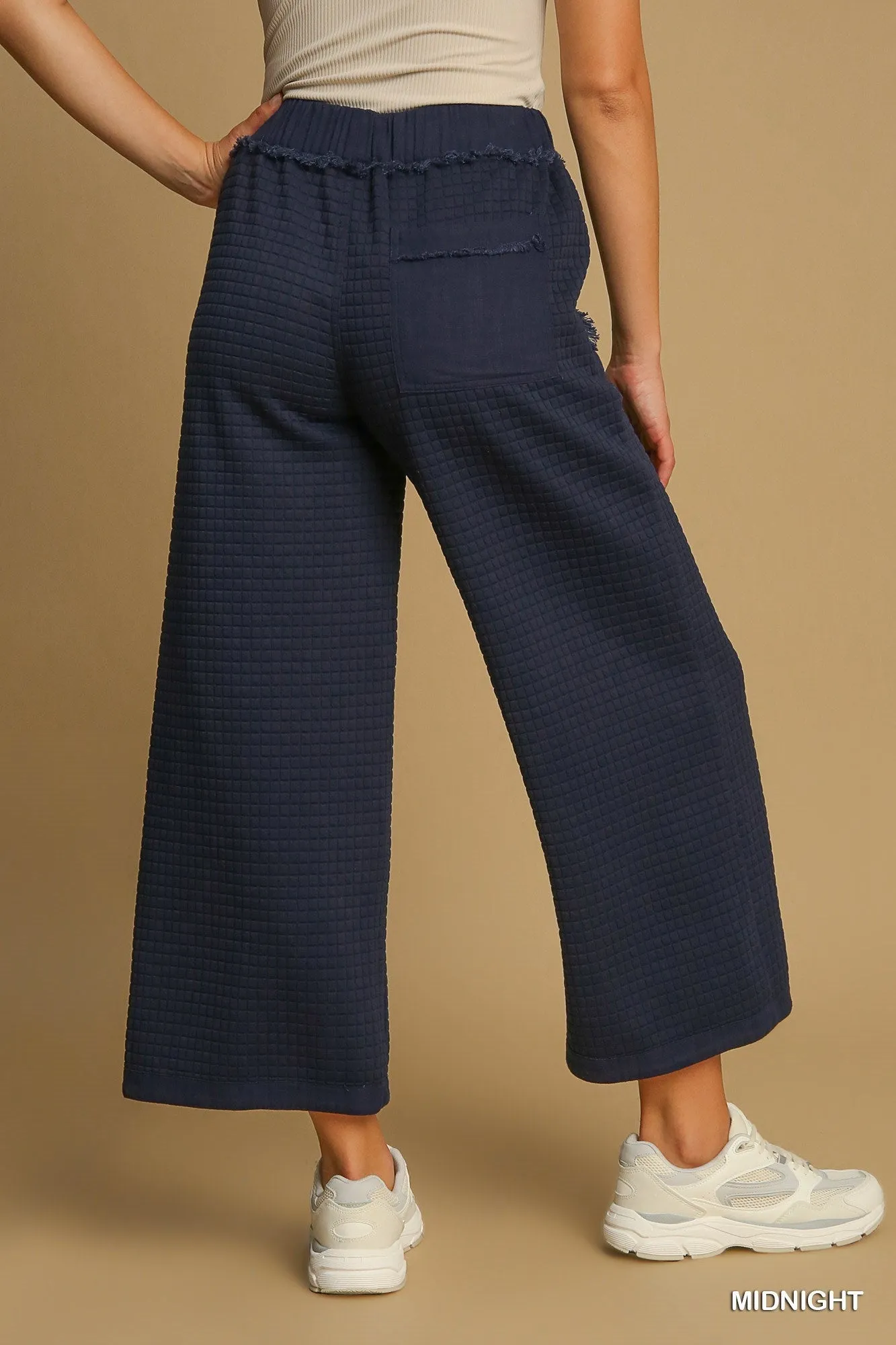 Deandre Quilted Pants - Midnight Blue