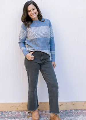 Denim Blue Color Block Sweater B