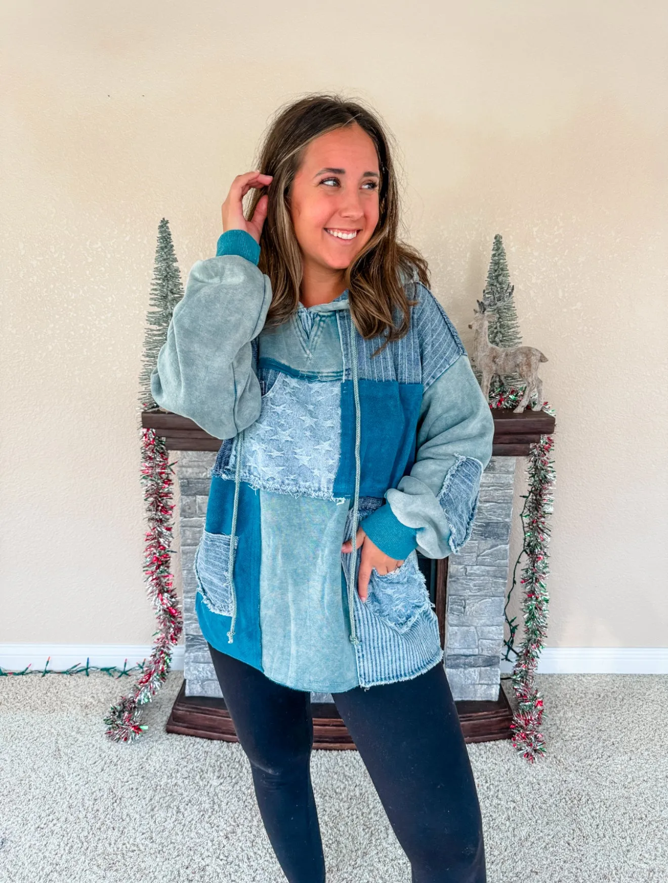 Denim Patch Hoodie